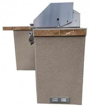 KoKoMo - Havana L-Shape BBQ Island With Bar Seating and Built In BBQ Grill 4'x5' BBQ