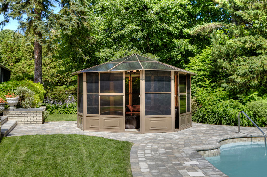 Gazebo Penguin - Florence Sand Solarium Polycarbonate Roof