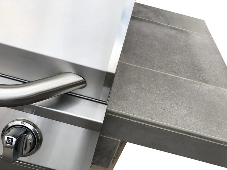 KoKoMo - Antigua 6&#39; BBQ Island Built In BBQ Grill Side Burner and Bar on one Side