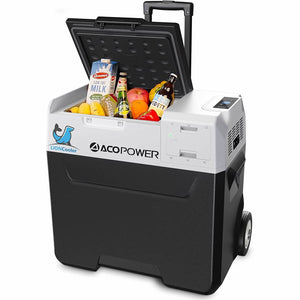 ACOPOWER - LionCooler X50A Combo, Portable Solar Freezer (52 Quart Capacity) & Extra Backup 173Wh Battery