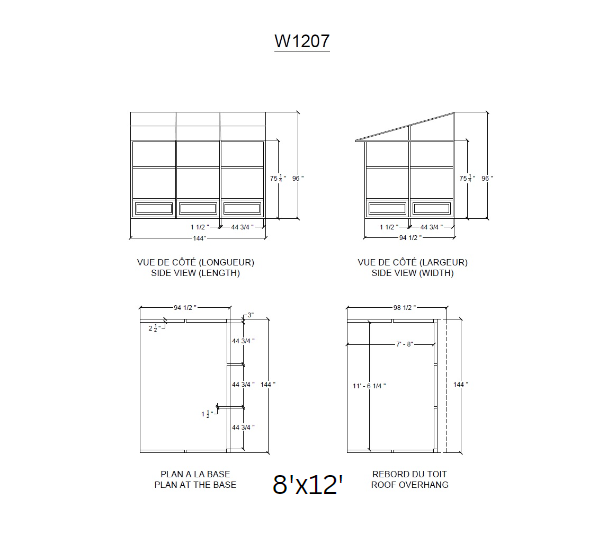 Gazebo Penguin - Florence Brown Wall Mounted Solarium Metal Roof