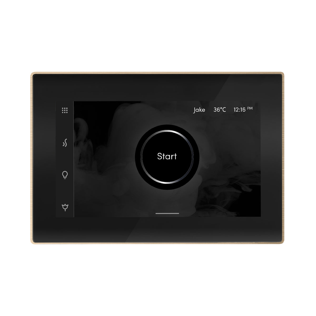 MrSteam - iSteamX Steam Shower Control and Aroma Glass SteamHead in Black Brushed Bronze