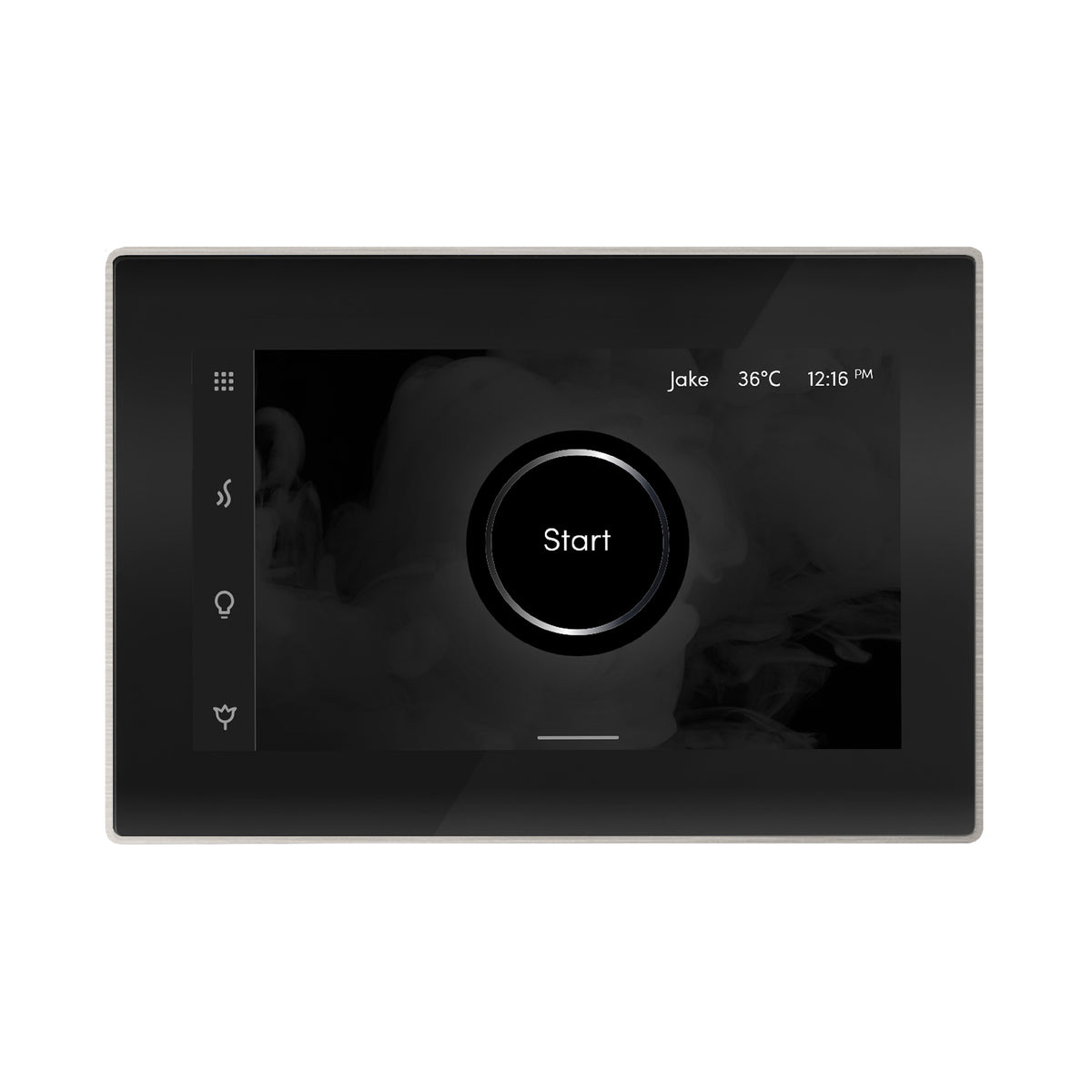 MrSteam - iSteamX Steam Shower Control and Aroma Glass SteamHead in Black Brushed Nickel