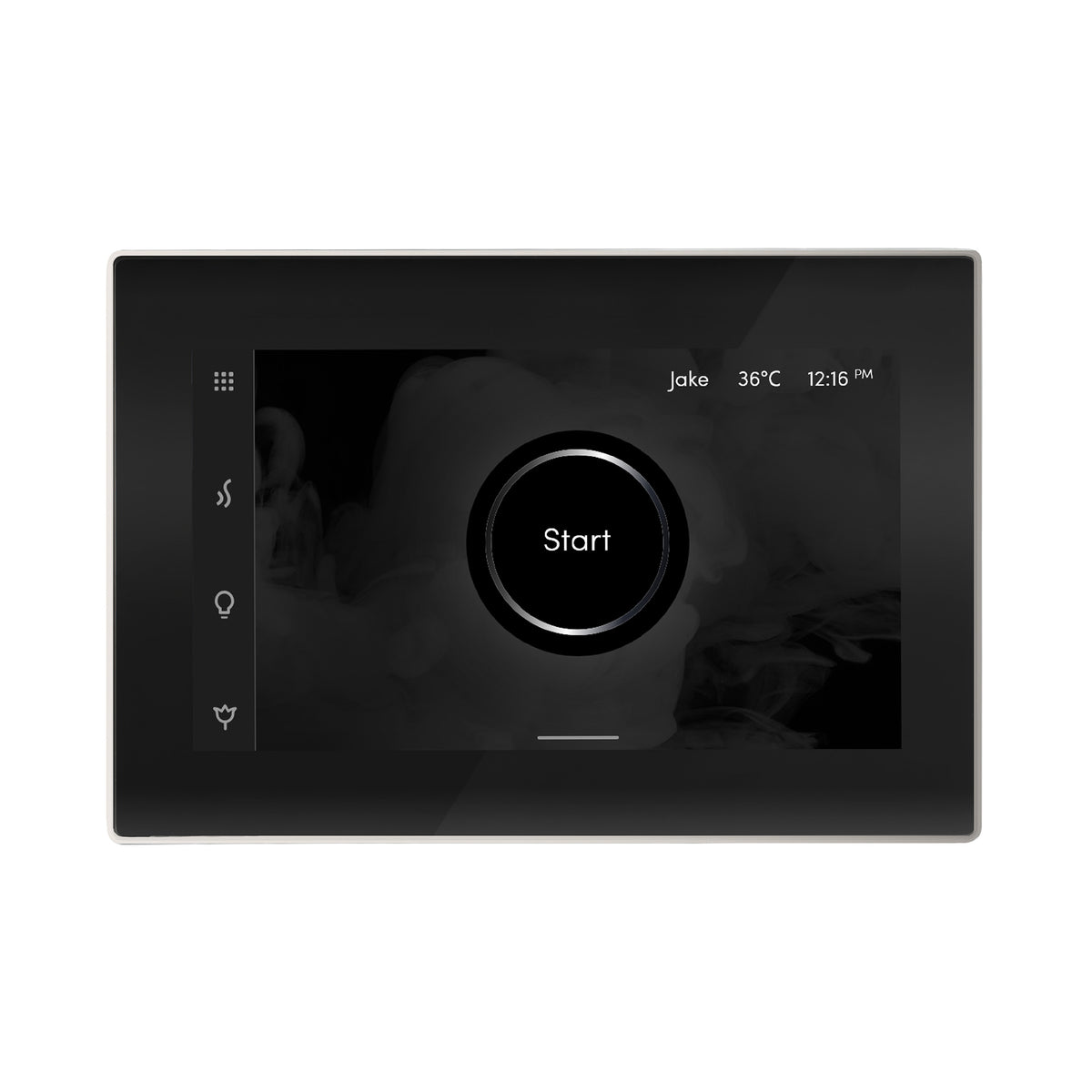 MrSteam - iSteamX Steam Shower Control and Aroma Glass SteamHead in Black Polished Nickel