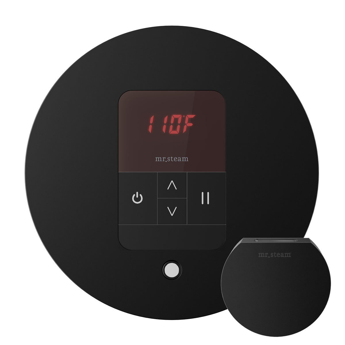 MrSteam - iTempo Steam Shower Control and Aroma Designer SteamHead in Round Matte Black