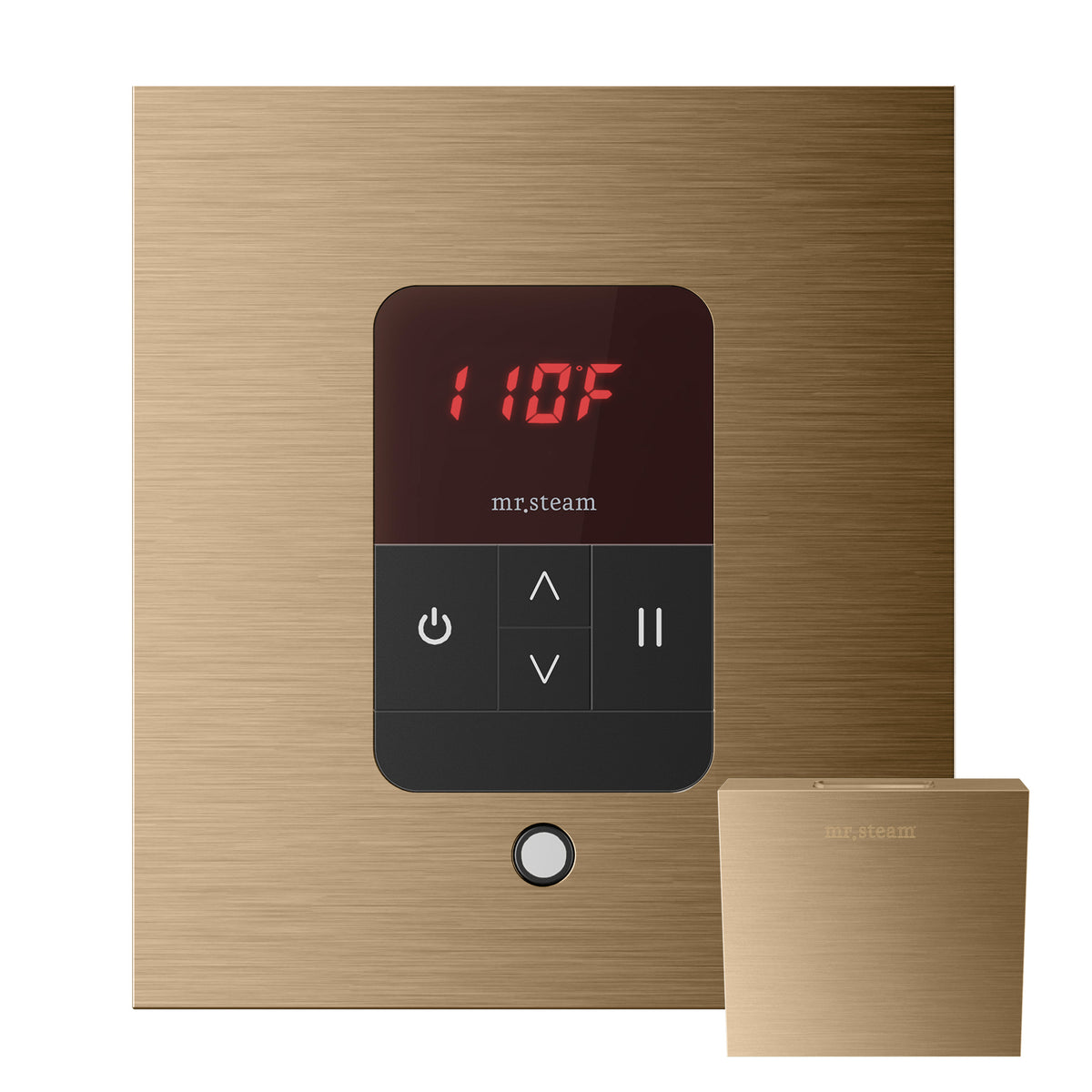 MrSteam - iTempo Steam Shower Control and Aroma Designer SteamHead in Square Brushed Bronze