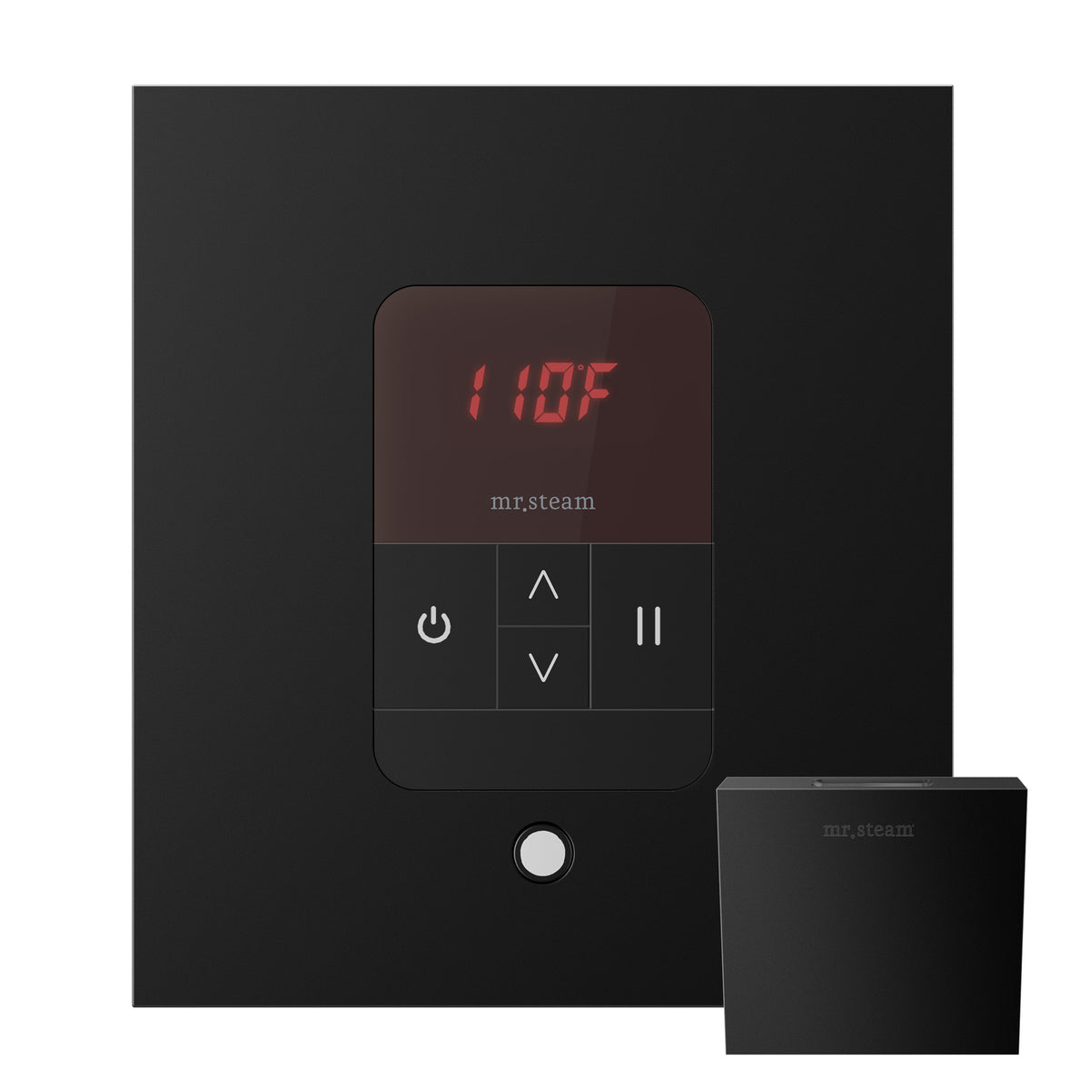 MrSteam - iTempo Steam Shower Control and Aroma Designer SteamHead in Square Matte Black