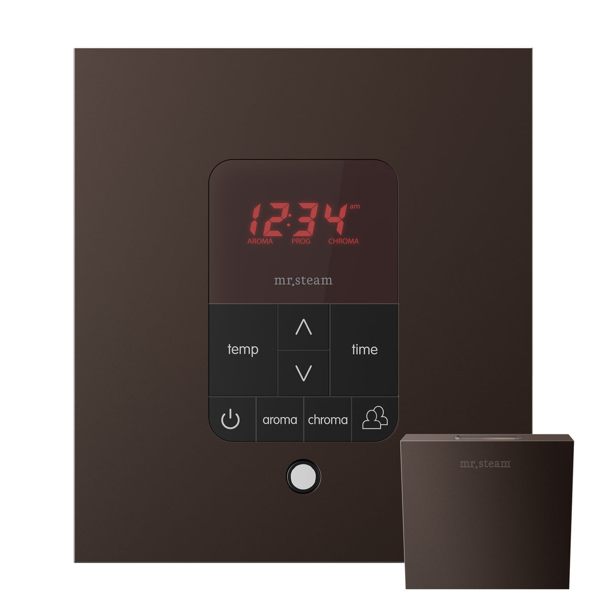 MrSteam - iTempoPlus Steam Shower Control and Aroma Designer SteamHead in Square Oil Rubbed Bronze