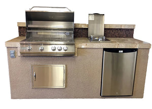 KoKoMO - Bali 7'6" Island with Backsplash and Built In BBQ Grill